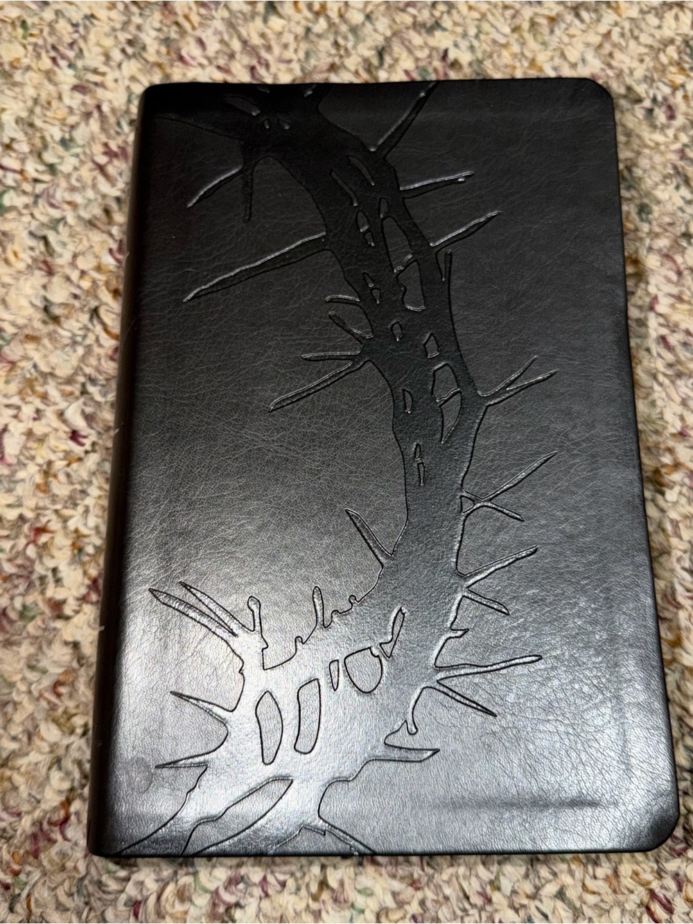 Black Faux Leather King James Bible - Thorn Design Holman bibles